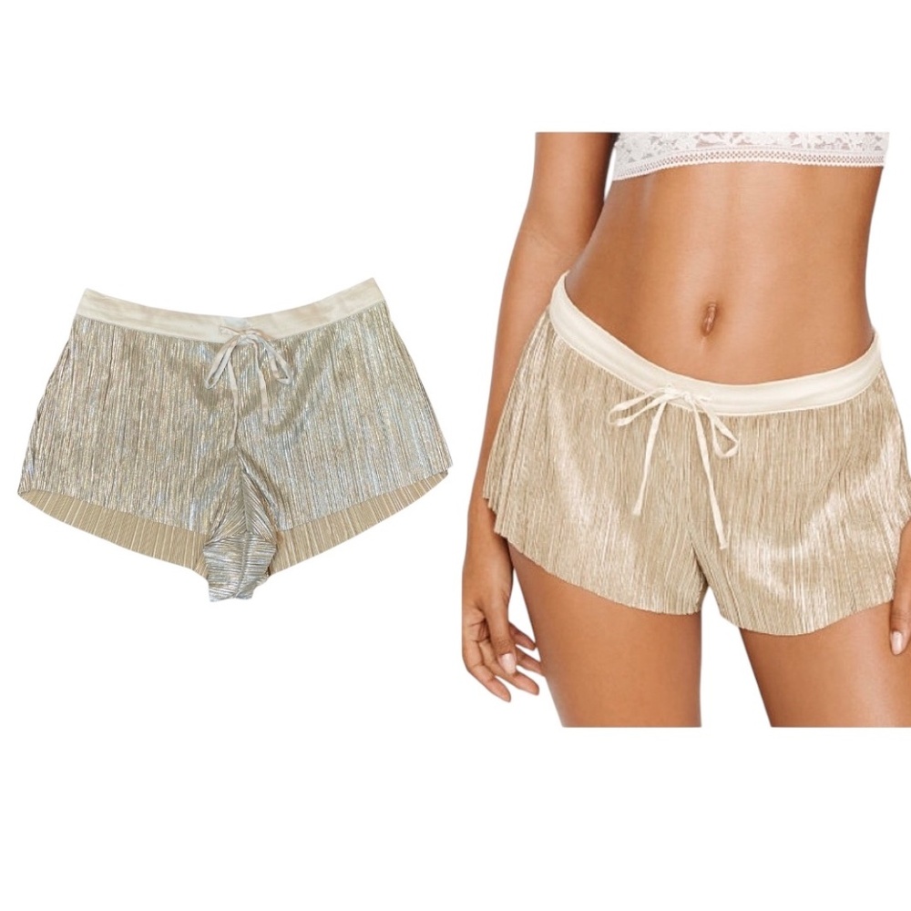Victoria's Secret Gold Shimmer Sleep Shorts